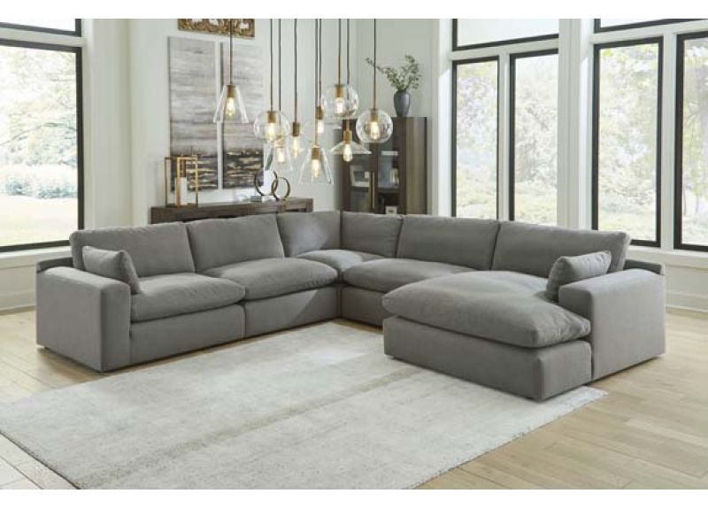 Blakeview 5 Seater Modular Fabric Lounge Suite with Chaise